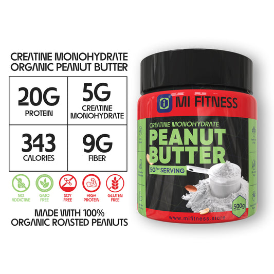 Peanut Butter with Creatine Monohydrate 01 kg - Mi Fitness
