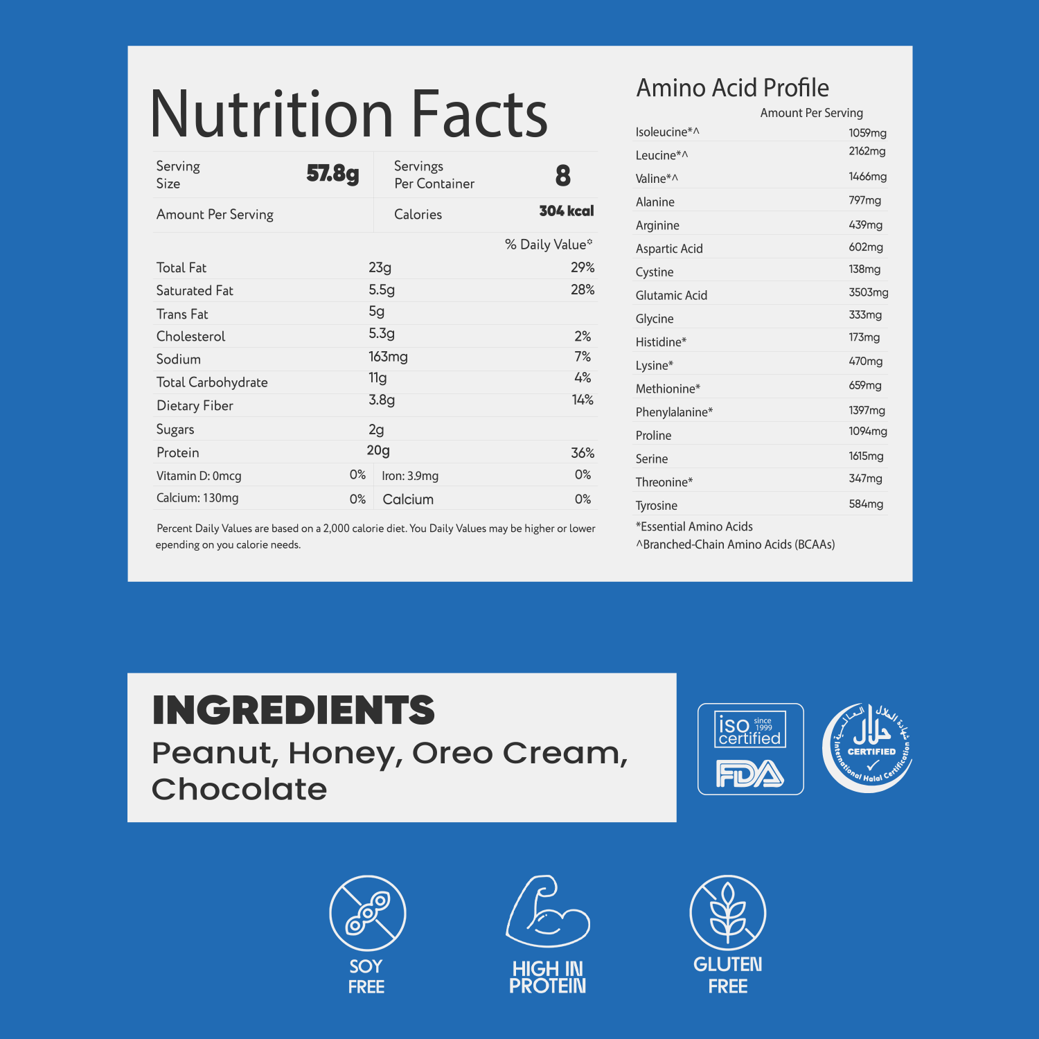 Peanut butter Oreo Cream Protein 500g - Mi Fitness®