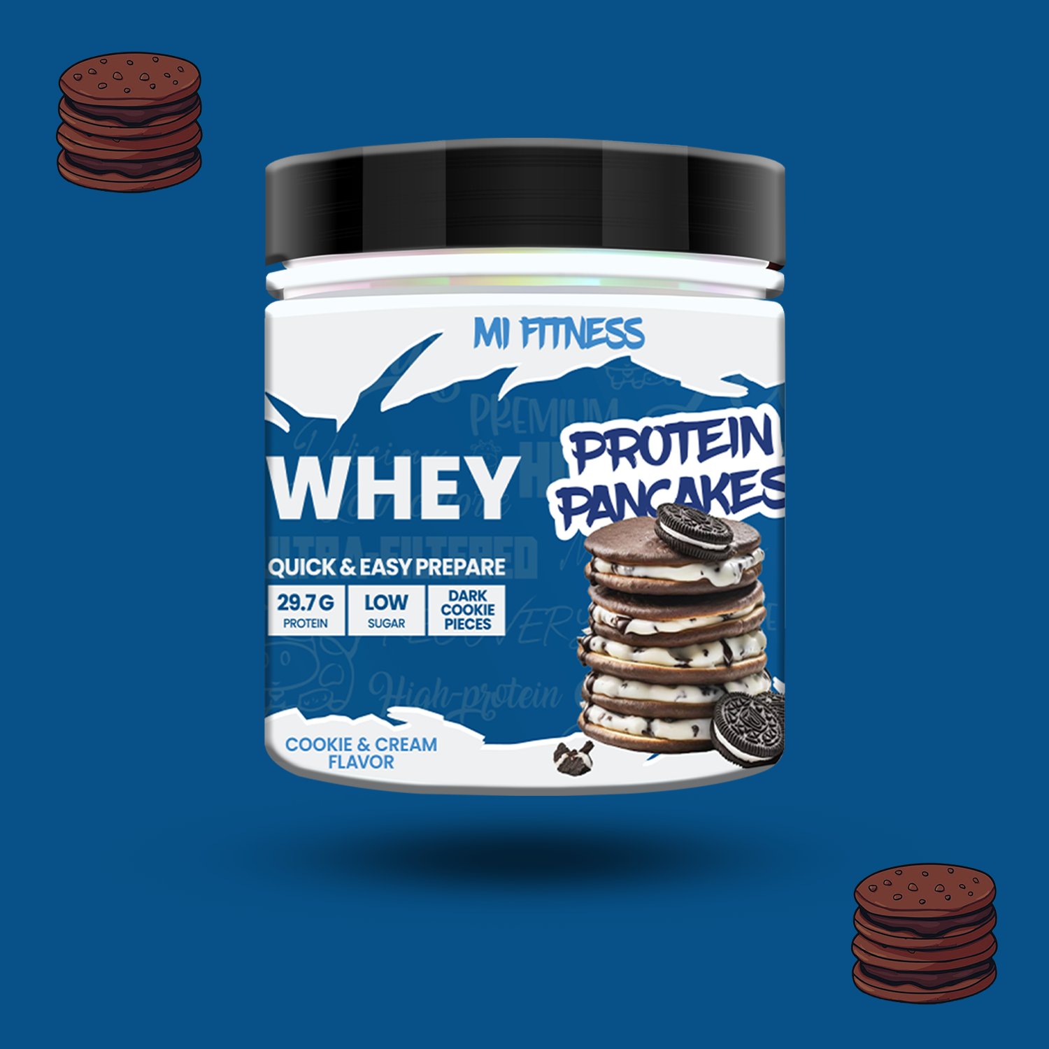 Whey Protein Pancakes | 29.7g Protein | Cookie and Cream