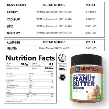Peanut Butter Whey Gold 01 kg - Mi Fitness